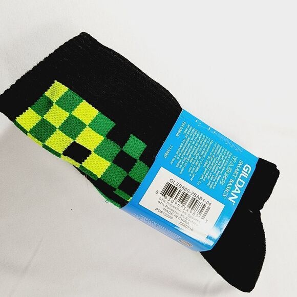 🏖 NWT Gamer Girl Boy Blacklight Activated Gaming Spandex Crew Cut Socks - Picture 2 of 4
